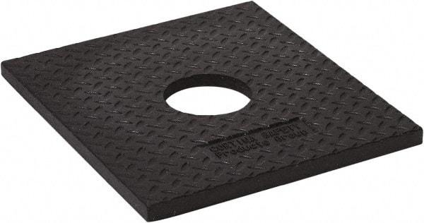 PRO-SAFE - 14" Wide x 3" High Rubber Delineator Base - 10 Lb, Black - Apex Tool & Supply