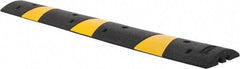 PRO-SAFE - 72" Long x 12" Wide x 2-1/4" High, Speed Bump - Black & Yellow, Rubber - Apex Tool & Supply