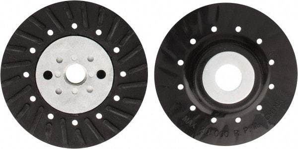 Tru-Maxx - 4" Diam Locking Nut Disc Backing Pad - Hard Density, 15,300 RPM - Apex Tool & Supply