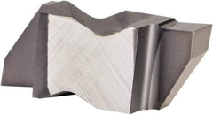 Kennametal - 4189NGP Grade KCU10, 4.8mm Cutting Width Carbide Grooving Insert - 6.35mm Max Depth of Cut, Right Hand, 0.57mm Corner Radius, AlTiN Finish - Apex Tool & Supply