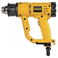 DeWALT - 120 to 1,100°F Heat Setting, 16 CFM Air Flow, Heat Gun - 120 Volts, 13 Amps, 1,550 Watts, 10' Cord Length - Apex Tool & Supply