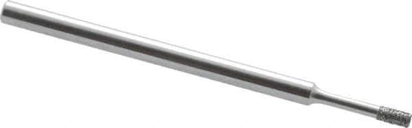 Strauss - 0.157" Head Thickness CBN Grinding Pin - 1/8" Shank Diam x 2" Shank Length, Fine Grade, 120 Grit - Apex Tool & Supply