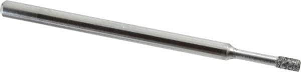Strauss - 0.157" Head Thickness CBN Grinding Pin - 1/8" Shank Diam x 2" Shank Length, Medium Grade, 80 Grit - Apex Tool & Supply