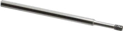 Strauss - 0.157" Head Thickness CBN Grinding Pin - 1/8" Shank Diam x 2" Shank Length, Medium Grade, 80 Grit - Apex Tool & Supply