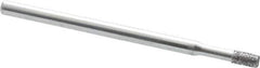 Strauss - 0.11" Head Diam x 0.157" Head Thickness CBN Grinding Pin - 1/8" Shank Diam x 2" Shank Length, Medium Grade, 80 Grit - Apex Tool & Supply
