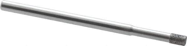 Strauss - 1/8" Head Diam x 0.157" Head Thickness CBN Grinding Pin - 1/8" Shank Diam x 2" Shank Length, Fine Grade, 120 Grit - Apex Tool & Supply