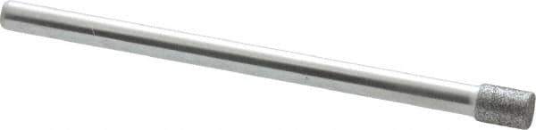 Strauss - 0.157" Head Diam x 0.197" Head Thickness CBN Grinding Pin - 1/8" Shank Diam x 2" Shank Length, (170 Mesh Grit) - Apex Tool & Supply