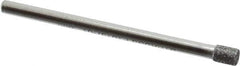 Strauss - 0.157" Head Diam x 0.197" Head Thickness CBN Grinding Pin - 1/8" Shank Diam x 2" Shank Length, Medium Grade, 80 Grit - Apex Tool & Supply