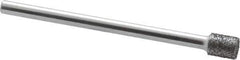 Strauss - 0.197" Head Diam x 1/4" Head Thickness CBN Grinding Pin - 1/8" Shank Diam x 2" Shank Length, (170 Mesh Grit) - Apex Tool & Supply