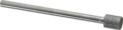Strauss - 1/4" Head Diam x 0.276" Head Thickness CBN Grinding Pin - 1/8" Shank Diam x 2" Shank Length, (170 Mesh Grit) - Apex Tool & Supply