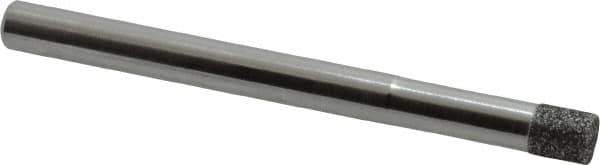 Strauss - 1/4" Head Diam x 0.276" Head Thickness CBN Grinding Pin - 1/4" Shank Diam x 3" Shank Length, Medium Grade, 80 Grit - Apex Tool & Supply