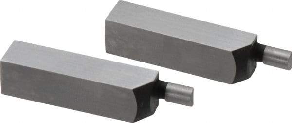 SPI - 1.58 Inch Overall Length, 0.315 Inch Jaw Thickness, 0.1 Inch Radius, Gage Block Cylindrical Jaws - Radius 0.00003 Inch, Pair 0.00004 Inch Accuracy, Sold As Pair, For Use with Rectangular Gage Blocks, 2 Pieces - Apex Tool & Supply