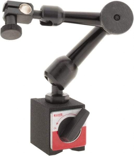 SPI - 72 Lb Magnetic Force, Indicator Positioner & Holder with Base - Articulated Arm, Rectangular Base, 1.38" Base Height, 1.42" Base Length, 1.18" Base Width - Apex Tool & Supply