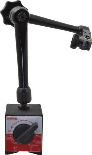 SPI - 180 Lb Magnetic Force, Fine Adjustment Indicator Positioner & Holder with Base - Articulated Arm, Rectangular Base, 2.17" Base Height, 2.36" Base Length, 2" Base Width - Apex Tool & Supply