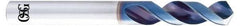 OSG - 12mm 120° Spiral Flute Vanadium High Speed Steel Screw Machine Drill Bit - WD1 Finish, Right Hand Cut, 51mm Flute Length, 108mm OAL, Faceted Point, Straight Shank - Apex Tool & Supply