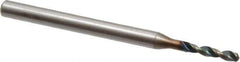 OSG - #50 140° Spiral Flute Vanadium High Speed Steel Screw Machine Drill Bit - WD1 Finish, Right Hand Cut, 11mm Flute Length, 43mm OAL, Faceted Point, Straight Shank - Apex Tool & Supply