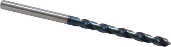 OSG - 5/32" 130° Vanadium High Speed Steel Jobber Drill - WD1 Finish, Right Hand Cut, Spiral Flute, Straight Shank, 75mm OAL, Faceted Point - Apex Tool & Supply