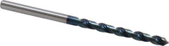 OSG - 5/32" 130° Vanadium High Speed Steel Jobber Drill - WD1 Finish, Right Hand Cut, Spiral Flute, Straight Shank, 75mm OAL, Faceted Point - Apex Tool & Supply