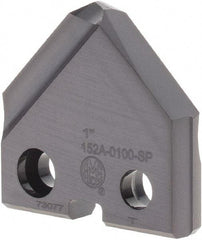 Allied Machine and Engineering - 1" Diam x 3/16" Thick, Seat Code 2, 90° Included Angle Spade Drill Insert - TiAlN Coated, Cobalt, Grade Super Cobalt, Series T-A - Apex Tool & Supply