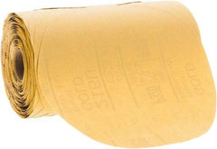 3M - Adhesive PSA Disc - Extra Fine Grade, Gold, Paper Backing, Flexible, Use with Random Orbital Sanders - Apex Tool & Supply