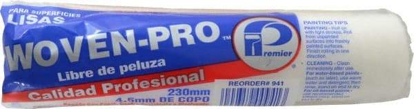 Premier Paint Roller - 3/16" Nap, 9" Wide Paint Woven-Pro Roller Cover - Smooth Texture, Woven - Apex Tool & Supply
