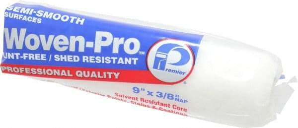 Premier Paint Roller - 3/8" Nap, 9" Wide Paint Woven-Pro Roller Cover - Semi-Smooth Texture, Woven - Apex Tool & Supply