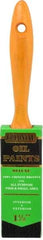 Premier Paint Roller - 1-1/2" Flat Hog Varnish Brush - 2-1/4" Bristle Length, 6-1/2" Wood Handle - Apex Tool & Supply