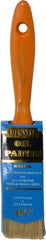 Premier Paint Roller - 1-1/2" Flat Hog Varnish Brush - 2-1/4" Bristle Length, 6-1/4" Wood Handle - Apex Tool & Supply