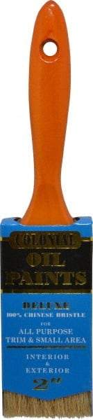 Premier Paint Roller - 2" Flat Hog Varnish Brush - 2-1/2" Bristle Length, 7" Wood Handle - Apex Tool & Supply