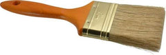 Premier Paint Roller - 3" Flat Hog Varnish Brush - 3" Bristle Length, 7-1/2" Wood Handle - Apex Tool & Supply