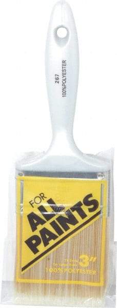 Premier Paint Roller - 3" Synthetic Varnish Brush - 3" Bristle Length, 6-1/2" Plastic Handle - Apex Tool & Supply
