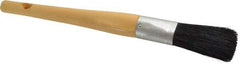 Premier Paint Roller - 1" Oval Hog Sash Brush - 2-3/4" Bristle Length, 8" Wood Handle - Apex Tool & Supply