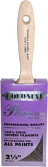 Premier Paint Roller - 2-1/2" Flat Synthetic Varnish Brush - 3" Bristle Length, 7-1/4" Wood Handle - Apex Tool & Supply