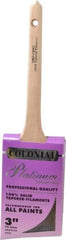 Premier Paint Roller - 3" Angled Synthetic Sash Brush - 3-1/4" Bristle Length, 9" Wood Rattail Handle - APEX Tool & Supply
