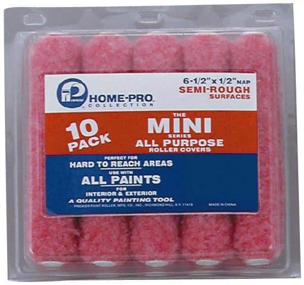 Premier Paint Roller - 1/2" Nap, Mini Paint Roller - 6-1/2" Wide, Includes Roller Cover - Apex Tool & Supply