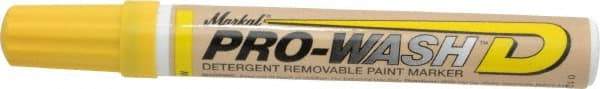 Markal - Yellow Oil-Based Paint Marker - Fine Tip, Alcohol Base Ink - Apex Tool & Supply