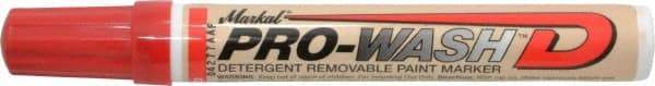 Markal - Red Oil-Based Paint Marker - Fine Tip, Alcohol Base Ink - Apex Tool & Supply