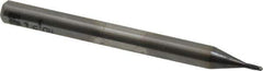 OSG - 1mm Diam, 0.8mm LOC, 2 Flute Solid Carbide Ball End Mill - WXL Finish, Single End, 45mm OAL, 4mm Shank Diam, Spiral Flute - Apex Tool & Supply