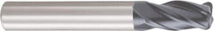 OSG - 1/2", 4 Flute, Single End, Solid Carbide, 0.06" Corner Radius End Mill - 3" OAL, 30° Helix, Right Hand Flute, 1" LOC, Right Hand Cut - Apex Tool & Supply