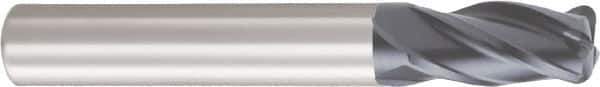 OSG - 1/2", 4 Flute, Single End, Solid Carbide, 0.03" Corner Radius End Mill - 3" OAL, 30° Helix, Right Hand Flute, 1" LOC, Right Hand Cut - Apex Tool & Supply