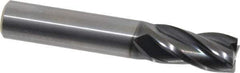 OSG - 1/2", 4 Flute, Single End, Solid Carbide, 0.02" Corner Radius End Mill - 3" OAL, 30° Helix, Right Hand Flute, 1" LOC, Right Hand Cut - Apex Tool & Supply
