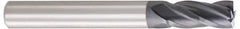 OSG - 3/4", 1-1/2" LOC, 3/4" Shank Diam, 4" OAL, 4 Flute, Solid Carbide Square End Mill - Single End, WXL Finish, Spiral Flute, 30° Helix, Centercutting, Right Hand Cut, Right Hand Flute, Series 3604 - Apex Tool & Supply