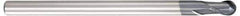 OSG - 12mm Diam, 18mm LOC, 2 Flute Solid Carbide Ball End Mill - WXL Finish, Single End, 110mm OAL, 12mm Shank Diam, Spiral Flute - Apex Tool & Supply