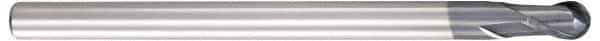 OSG - 14mm Diam, 26mm LOC, 2 Flute Solid Carbide Ball End Mill - WXL Finish, Single End, 110mm OAL, 12mm Shank Diam, Spiral Flute - Apex Tool & Supply