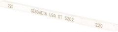Made in USA - 220 Grit Aluminum Oxide Square Polishing Stone - Very Fine Grade, 1/4" Wide x 6" Long x 1/4" Thick, Oil Filled - Apex Tool & Supply