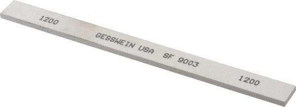 Made in USA - 1200 Grit Aluminum Oxide Rectangular Polishing Stone - Ultra Fine Grade, 1/2" Wide x 6" Long x 1/8" Thick - Apex Tool & Supply