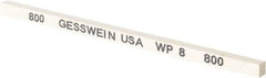 Made in USA - 800 Grit Aluminum Oxide Square Polishing Stone - Super Fine Grade, 5/32" Wide x 4" Long x 5/32" Thick - Apex Tool & Supply