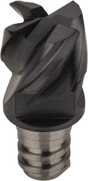 Iscar - MM EC-CF Grade IC908 Carbide End Milling Tip Insert - TiAlN Finish, 4 Flutes, 5/16" Cutting Diam, 0.22" Depth of Cut, 0.393" Extension, 0.015" Cnr Rad, 38° Helix - Apex Tool & Supply