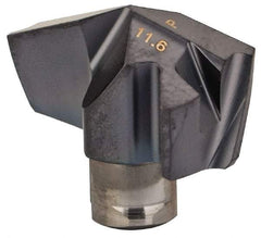 Iscar - Series ICP, 0.457" Diam Grade IC908 140° Replaceable Drill Tip - Carbide, TiAlN Finish, 11 Seat Size, Through Coolant - Apex Tool & Supply