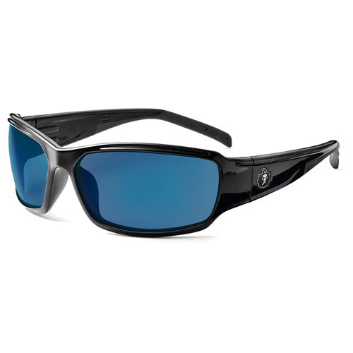 Thor Blue Mirror Lens Black Safety Glasses - Apex Tool & Supply